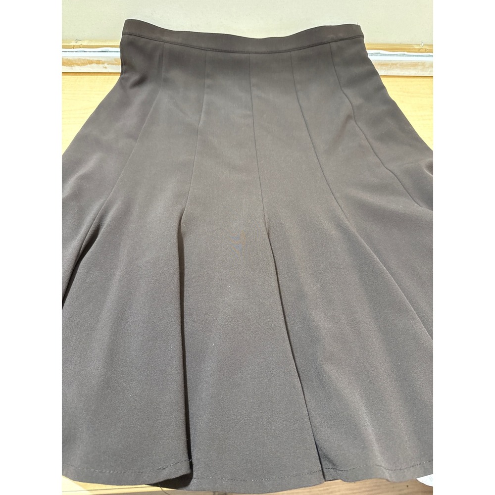 Tribella Brown Paneled A-Line Flare Skirt Size 10 Office Professional 4964C-852